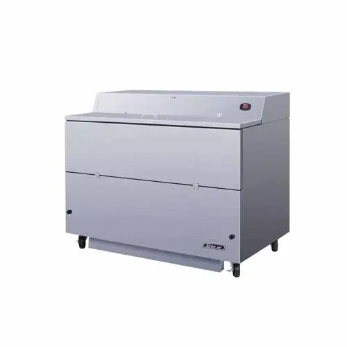 Turbo Air TMKC-58S-N-WS 58-Inch L Single Access Milk Cooler, White Vinyl & SS Ext. SS Int.