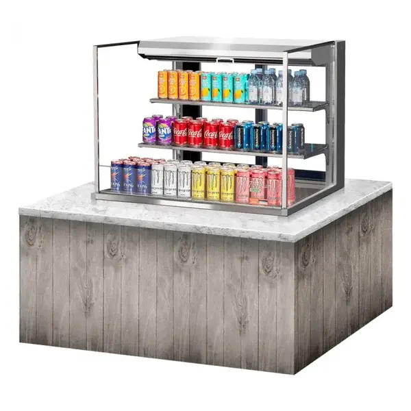 Turbo Air TOM-36L-UF-S-2S-N, 34-inch Horizontal Low Profile Open Display Case, 1 Shelf