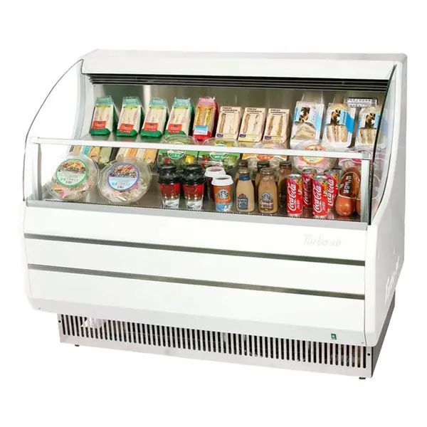 Turbo Air TOM-40SW-SF-N Open Display Horizontal Merchandiser 39-Inch L Slim Line SS Front Panel-White