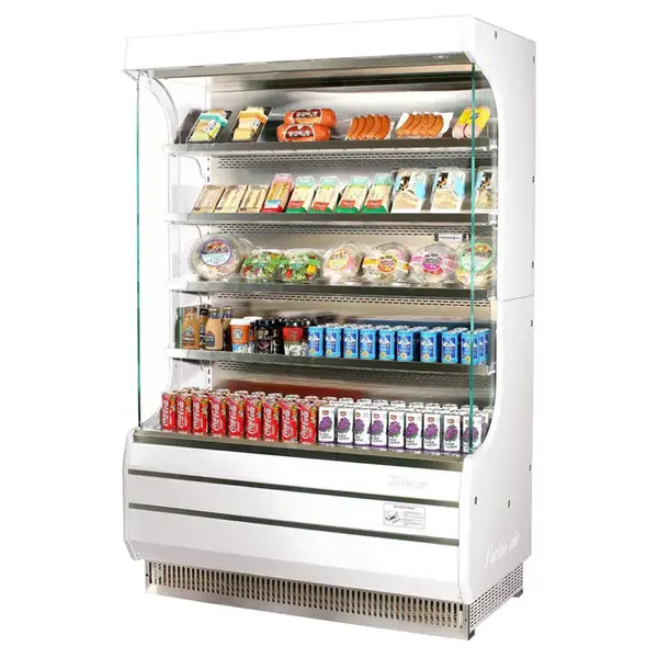 Turbo Air TOM-50W-N Open Display Vertical Merchandiser 50-Inch L Full Size-White (Discontinued)