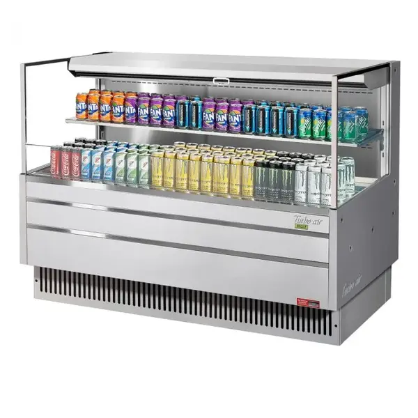 Turbo Air TOM-60L-UF-S-2S-N, 58-inch Horizontal Low Profile Open Display Case, 1 Shelf
