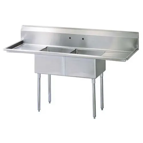 Turbo Air TSA-2-D1-E, 72-inch Two Compartment Sink, Green World Series