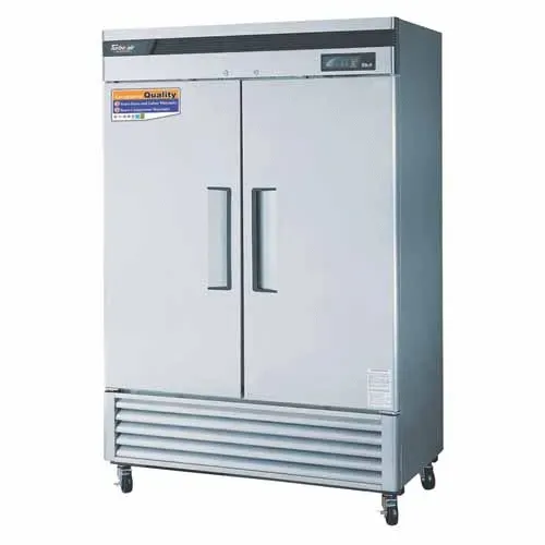 Turbo Air TSR-49SD-N6 2 Solid Doors Reach-In Refrigerator, Bottom Mount