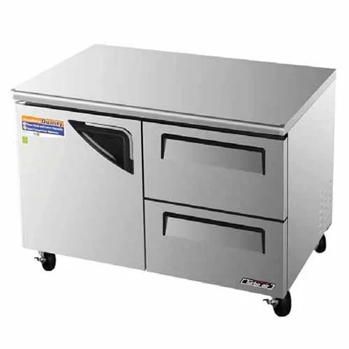 Turbo Air TUF-48SD-D2-N 1 Solid Door+2 Drawers Undercounter Freezer