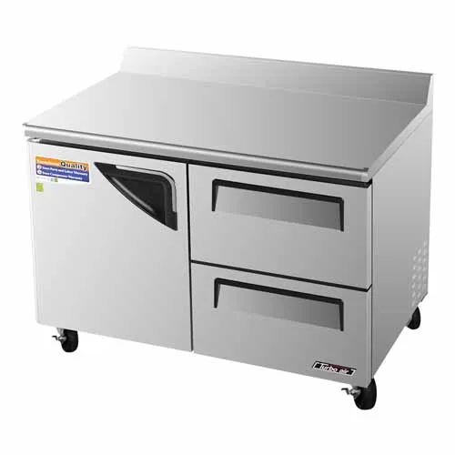 Turbo Air TWR-48SD-D2-N 1 Solid Door+2 Drawers Worktop Refrigerator