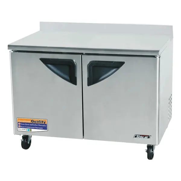 Turbo Air TWR-48SD-N 2 Solid Doors Worktop Refrigerator