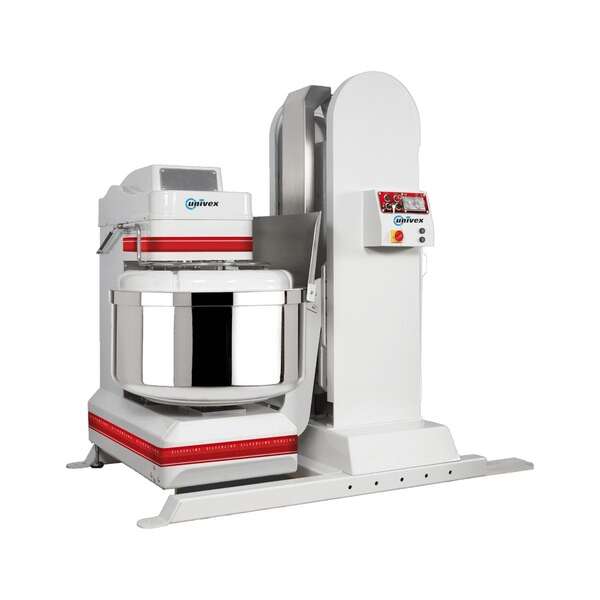 Univex SL200LH 440 Lbs Spiral Mixer with Overturnable Bowl and Attached Lifter