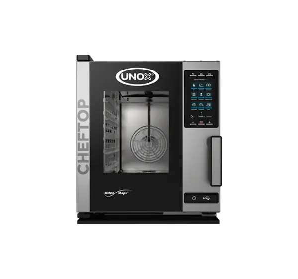 Unox XACC-0513-EPR, 21-Inch Compact Electric Combi Oven with Glass Door, 5 Steam Table Pans Capacity