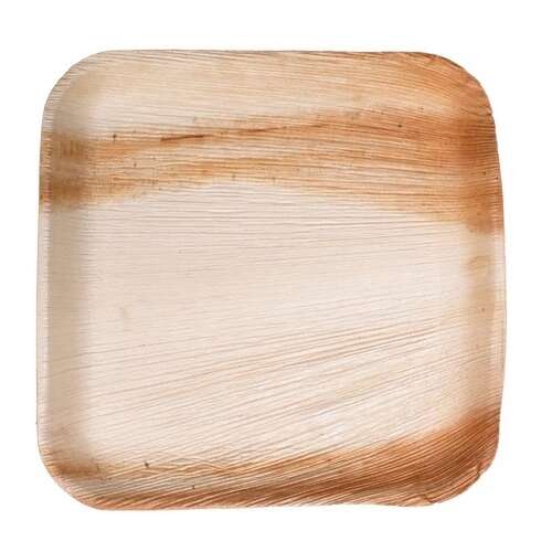 VerTerra 01-20-20B 8-inch Eco-Friendly Square Palm Leaf Plate, 300/CS