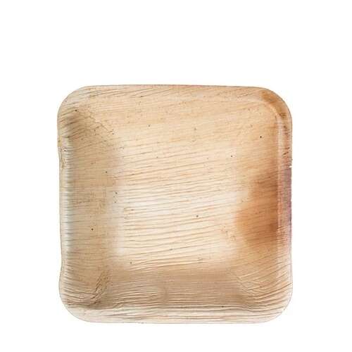 VerTerra Dinnerware VerTerra 01-22-10B 4-inch Eco-Friendly Square Palm Leaf Plate, 600/CS