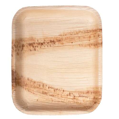 VerTerra Dinnerware VerTerra 01-22-22B 7x8.5-inch Eco-Friendly Rectangular Palm Leaf Plate, 300/CS