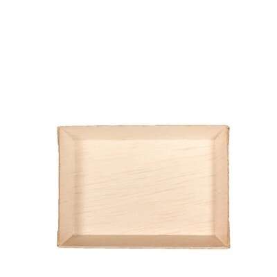 VerTerra Dinnerware VerTerra TG-DE-2X3 2x3-inch Eco-Friendly Fixed Sided Mini Single Use Wooden Tray, 300/CS