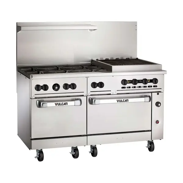 Vulcan 60SS-6B24CBN, 60-Inch Gas Restaurant Range