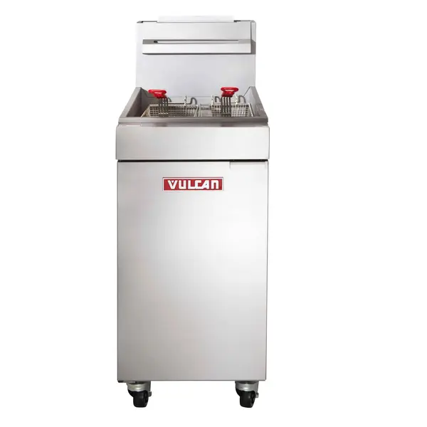 Vulcan LG300, 15 - 50 lb. Gas Floor Model Full Pot Fryer