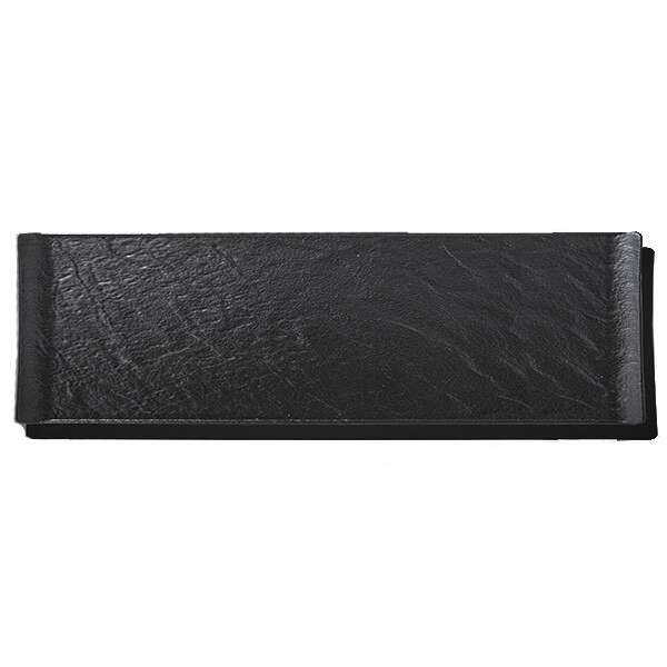 Wilmax WL-661102/A, 11.75x3.75-Inch Black Porcelain Rectangular Dish, 36/PACK