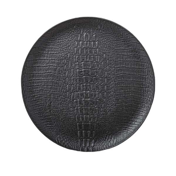 Wilmax WL-662109/A, 13-Inch Black Porcelain Round Platter, 12/PACK