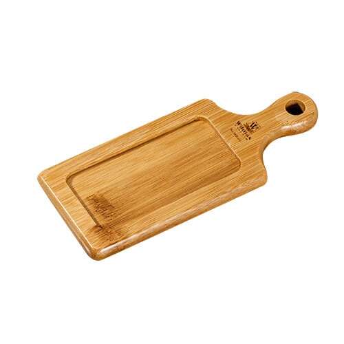 Wilmax WL-771002, 6-3/4 X 2-3/4 Food Serving Wood Appetizer Platter, 120/CS (Discontinued)