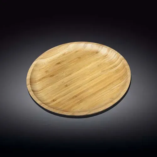 Wilmax WL-771034/A 10-Inch Round Bamboo Plate, 48/CS
