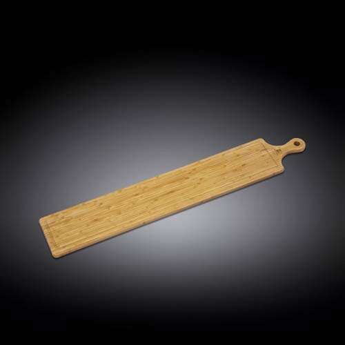 Wilmax WL-771133/A, 34.3x5.9-Inch Long Serving Bamboo Board With Handle, EA
