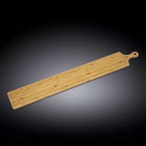 Wilmax WL-771134/A, 39.4x5.9-Inch Long Serving Bamboo Board With Handle, EA