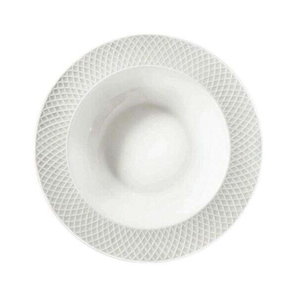 Wilmax WL-880102/A, 9-Inch White Porcelain Deep Plate, 24/PACK