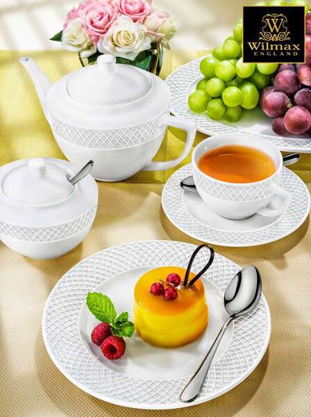 Wilmax WL-880112, Julia Collection Classic White Porcelain 11 oz. Sugar Bowl and 9 oz. Creamer Set for Coffee and Tea, 24 Sets (Discontinued)