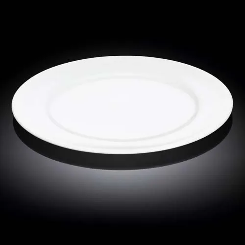 Wilmax WL-991010/A 12-Inch Stella Round White Porcelain Platter, 18/CS