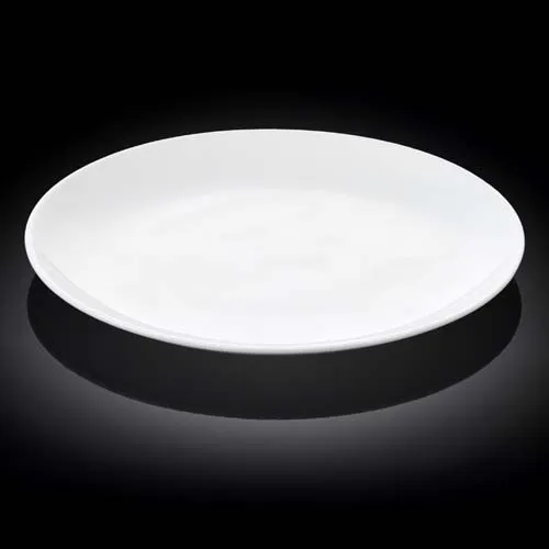 Wilmax WL-991024/A 12-Inch Olivia Pro White Round Platter with a Rolled Rim, 18/CS