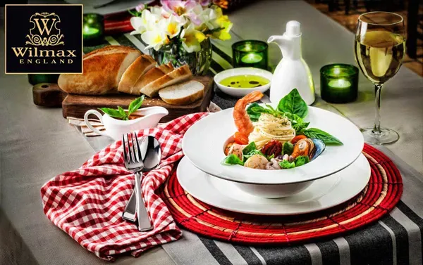 Wilmax WL-991186/A 9-Inch Round White Porcelain Deep Plate, 18/CS