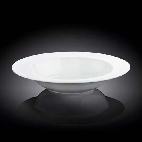 Wilmax WL-991218/A 10-Inch Stella Round White Porcelain Deep Plate, 18/CS