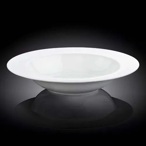 Wilmax WL-991220/A 12-Inch Stella Round White Porcelain Deep Plate, 12/CS
