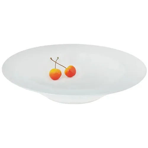 Wilmax WL-991220/A 12-Inch Stella Round White Porcelain Deep Plate, 12/CS