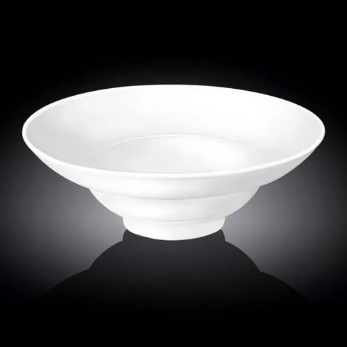 Wilmax WL-991273/A 12-Inch Round White Porcelain Deep Plate, 12/CS