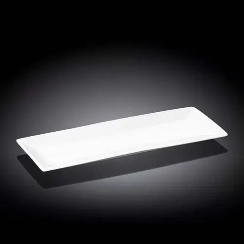 Wilmax WL-992015/A 12x4.7-Inch White Porcelain Sushi/Canape Dish, 36/CS