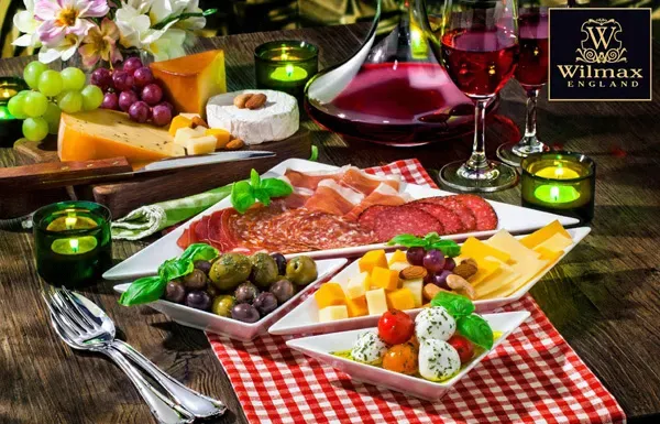 Wilmax WL-992408/A 12-Inch Diamond White Porcelain Dish, 48/CS