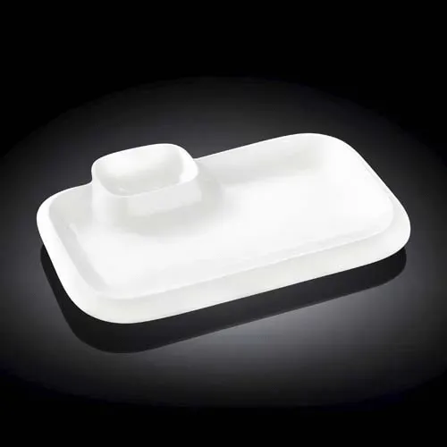 Wilmax WL-992575/A 14x8.5-Inch Teona White Porcelain Platter, 18/CS