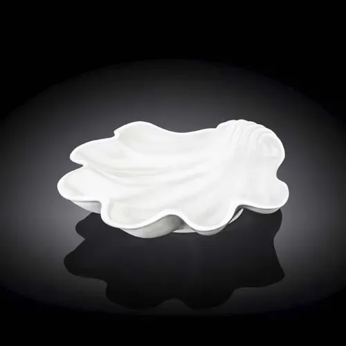 Wilmax WL-992588/A 11.5x11-Inch White Porcelain Shell Dish, 12/CS