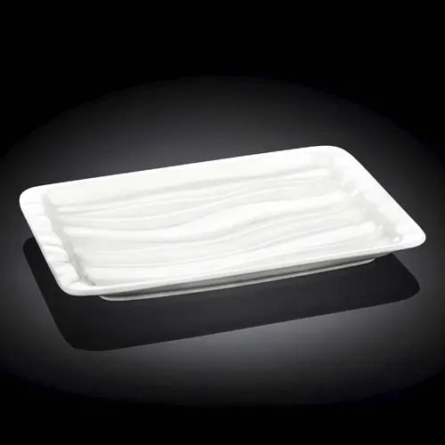Wilmax WL-992593/A 10.5x6.5-Inch White Porcelain Japanese Style Dish, 24/CS