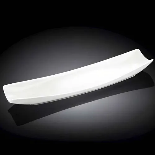Wilmax WL-992624/A 16x5-Inch White Porcelain Dish, 18/CS