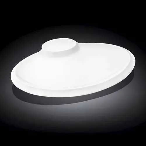 Wilmax WL-992632/A 16-Inch Teona Oval White Porcelain Platter, 12/CS