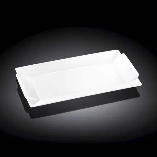 Wilmax WL-992645/A 9.5x5-Inch White Porcelain Rectangular Platter, 36/CS