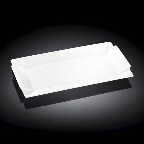 Wilmax WL-992646/A 11.5x6-Inch White Porcelain Rectangular Platter, 24/CS