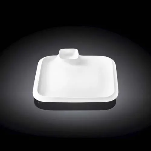 Wilmax WL-992653/A 8x8-Inch Teona White Porcelain Square Platter, 36/CS
