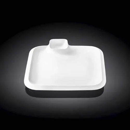 Wilmax WL-992655/A 12x12-Inch Teona White Porcelain Square Platter, 12/CS