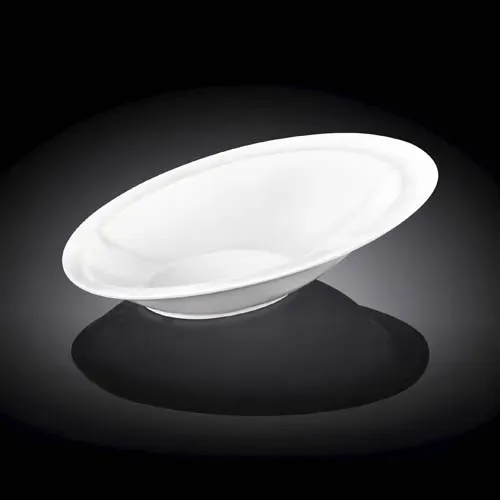Wilmax WL-992657/A 11x7.5-Inch Stella White Porcelain Oval Bowl, 24/CS