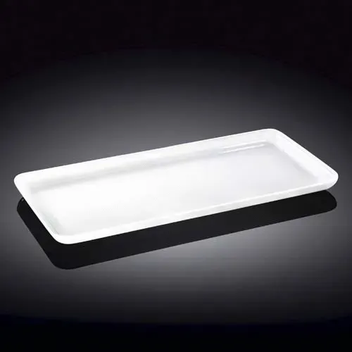 Wilmax WL-992672/A 15.5x7.5-Inch White Porcelain Dish, 18/CS