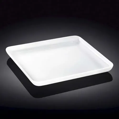 Wilmax WL-992683/A 12x12-Inch White Porcelain Square Dish, 12/CS