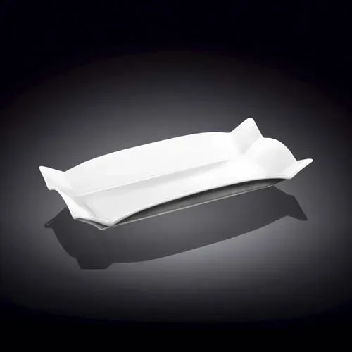 Wilmax WL-992689/A 7.75x4-Inch Emily White Porcelain Platter, 48/CS