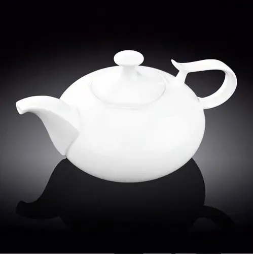 Wilmax WL-994000/A 39 Oz White Porcelain Teapot, 24/CS (Discontinued)