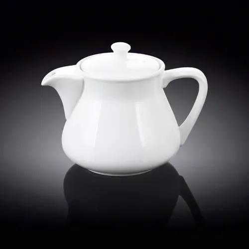 Wilmax WL-994002/A 25 Oz White Porcelain Teapot, 24/CS (Discontinued)